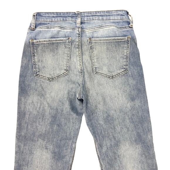 Kut From The Kloth Women’s 2 Distressed Straight Crop Jeans Light Wash Raw Hem - Picture 6 of 6